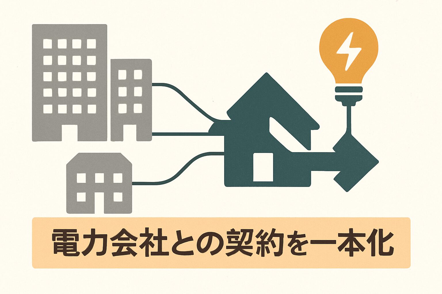 電力会社との契約を一本化する一括受電の基本的な仕組み