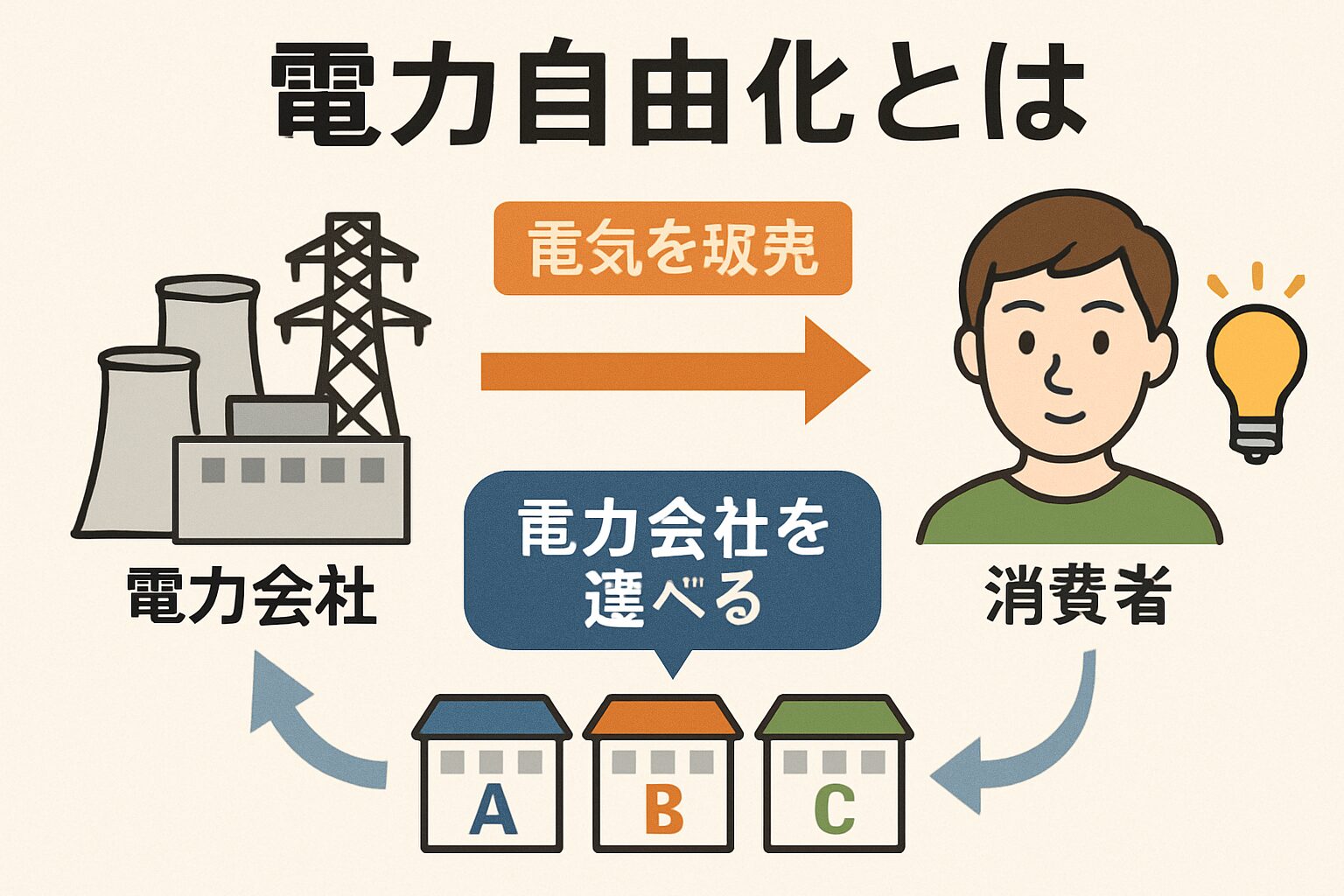 電力自由化とは何か?制度の基本的な仕組みをわかりやすく解説